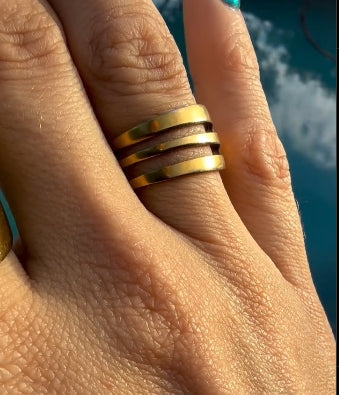 Gold Fork Ring
